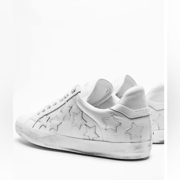ZADIG & VOLTAIRE sneakers White Star Patches Sneakers. 36/5-5.5. New - Picture 5 of 17